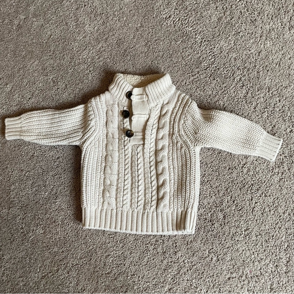 Baby Gap cream cable knit sweater